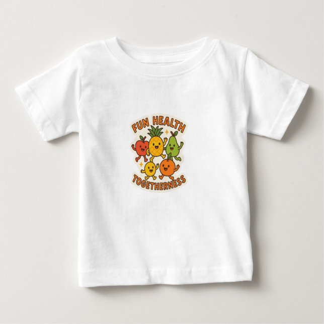 Camiseta Para Bebê Fun Fruit Dance Party T-Shirt – Celebrate Health (Frente)