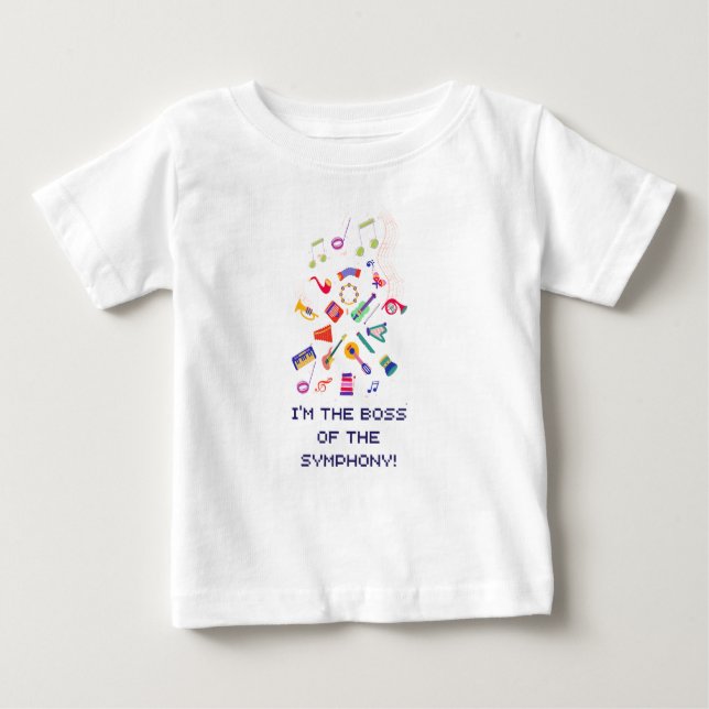 Camiseta Para Bebê Fun Musical Instruments Kids T-Shirt (Frente)