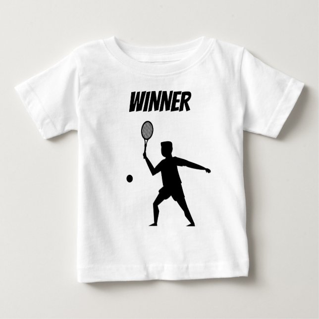 Camiseta Para Bebê Fun player tennis  (Frente)