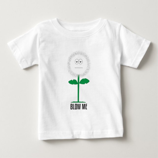 Camiseta Para Bebê Funda-me dente-de-leão (Frente)