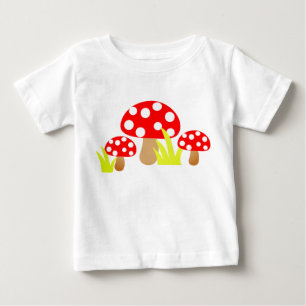 Camiseta Para Bebê Fungos, cogumelo, planta