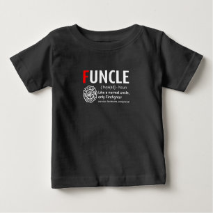 Camiseta Para Bebê Funículo Como Um Tio Normal, Só Bombeiro