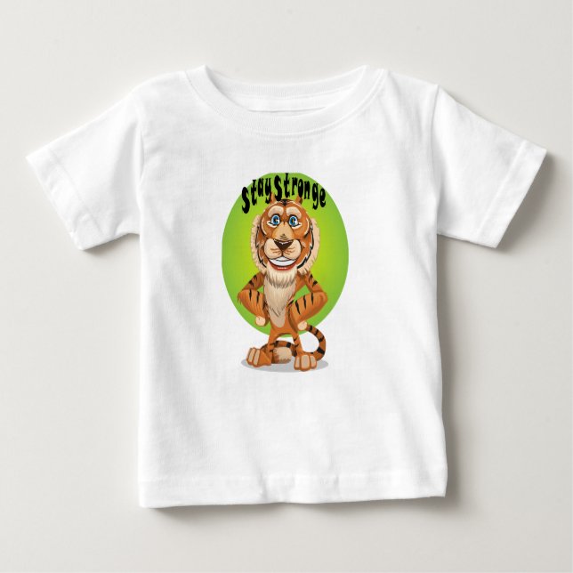 Camiseta Para Bebê funny baby tiger (Frente)