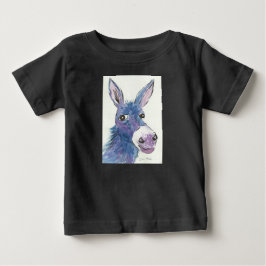 Camiseta Para Bebê Funny Blue Donkey