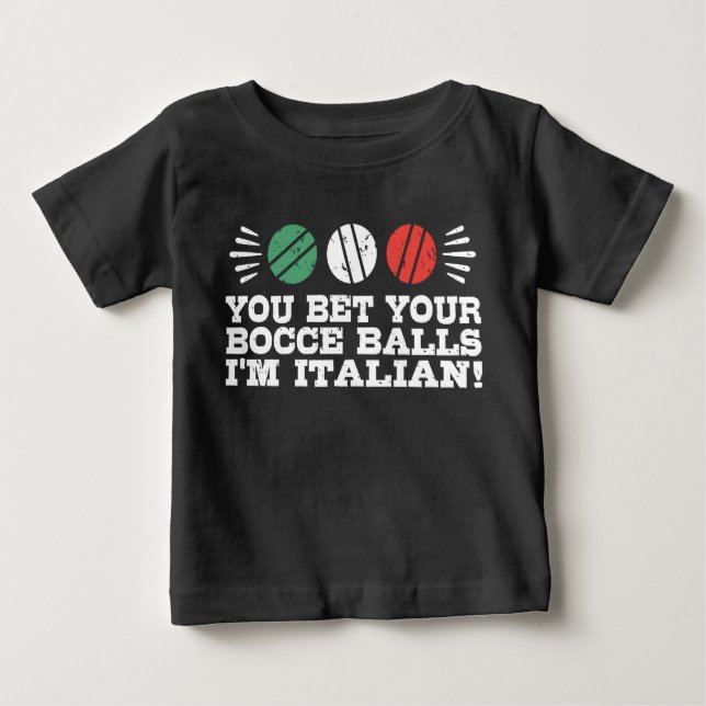 Camiseta Para Bebê Funny Bocce Ball (Frente)