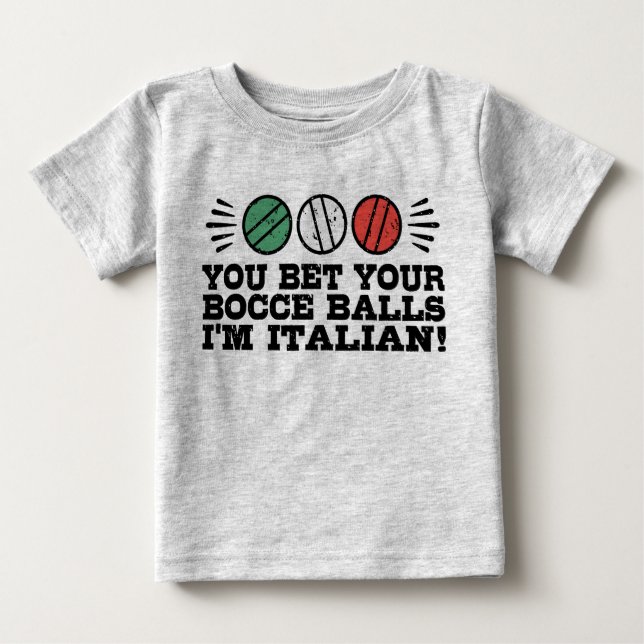 Camiseta Para Bebê Funny Bocce Ball (Frente)
