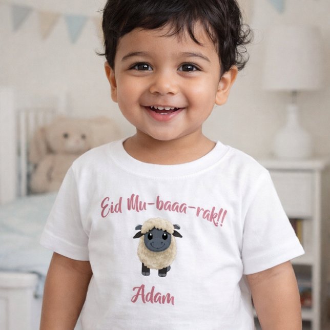 Camiseta Para Bebê Funny cute Sheep Eid Adha funny Baby Clothes  (Criador carregado)