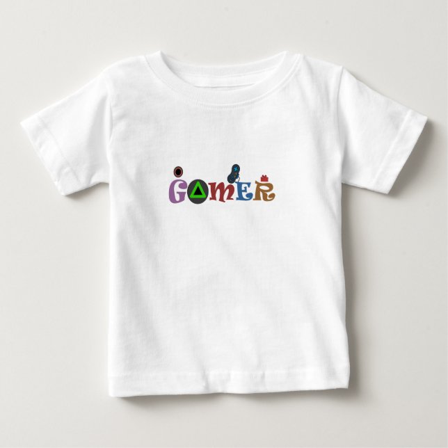 Camiseta Para Bebê Funny Gamers (Frente)