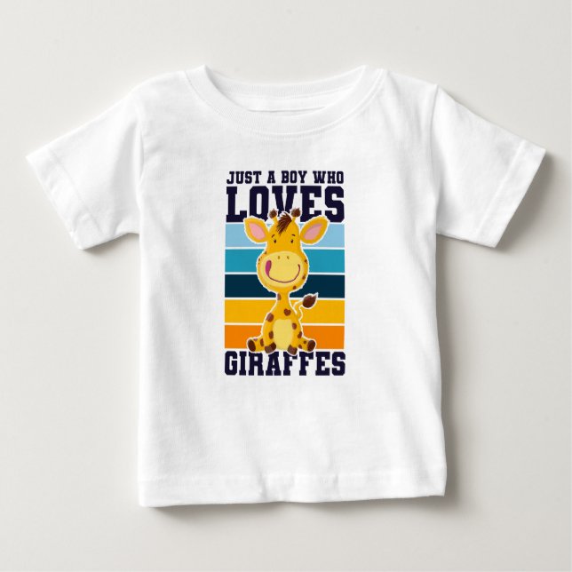 Camiseta Para Bebê Funny Giraffe (Frente)