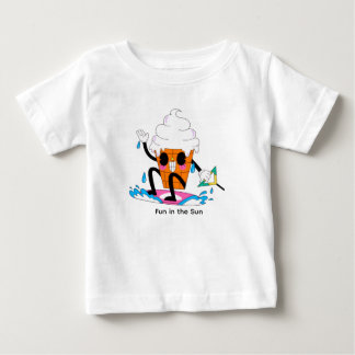 Camiseta Para Bebê Funny Melting Ice Cream Surfing – Cute Summer Cart