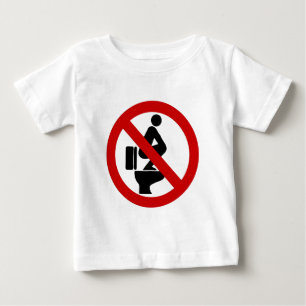 Camiseta Para Bebê Funny NO Feet no assento ⚠ símbolo tailandês 