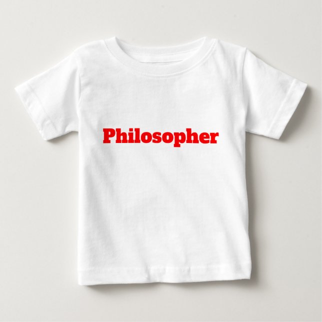 Camiseta Para Bebê Funny Philosopher Red T-Shirt (Frente)