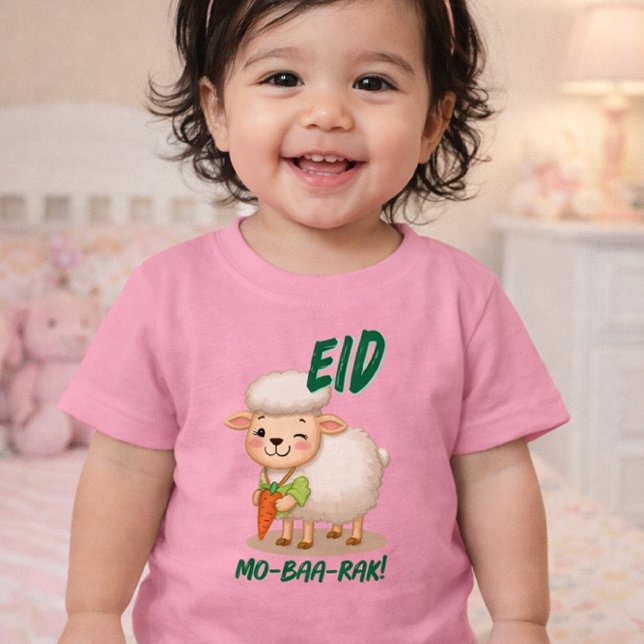 Camiseta Para Bebê Funny Sheep Eid Adha funny  Baby TShirt  (Criador carregado)