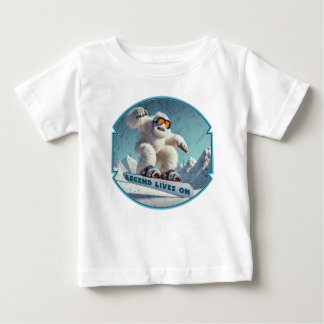 Camiseta Para Bebê Funny Yeti Legend Snowboard Winter Adventure