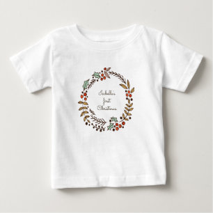 Camiseta Para Bebê Fúria de Natal Meu primeiro Natal
