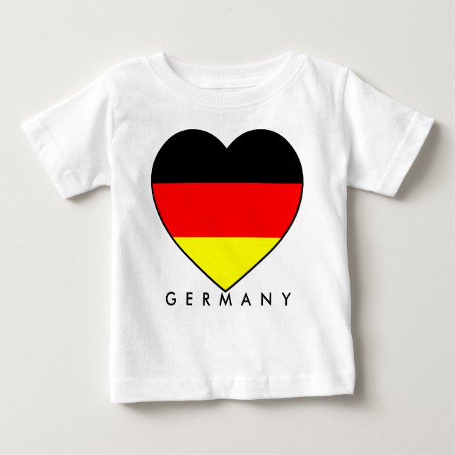 Camiseta Para Bebê Futebol Alemanha “Germany” coração MUNDIAL 2010 (Frente)