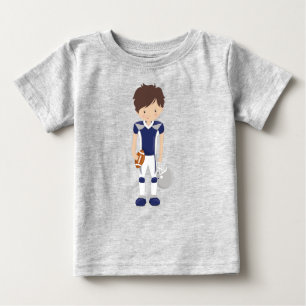 Camiseta Para Bebê Futebol americano, Cabelo castanho, Cute Boy, Rugb