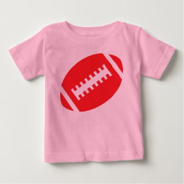 Camiseta Para Bebê FUTEBOL BEBÊ Rosa Tutu | Futebol vermelho frontal