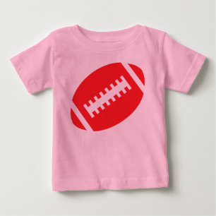Camiseta Para Bebê FUTEBOL BEBÊ Rosa Tutu   Futebol vermelho frontal