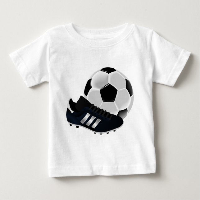 Camiseta Para Bebê Futebol / bola de futebol (Frente)