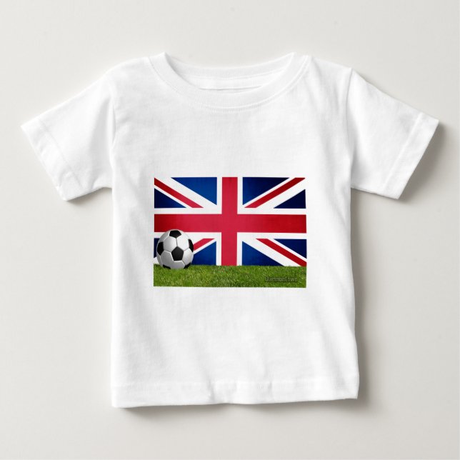 Camiseta Para Bebê Futebol de Inglaterra - futebol (Frente)