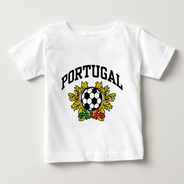 Camiseta Para Bebê Futebol de Portugal (Frente)