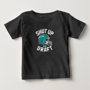 Camiseta Para Bebê Futebol de turquesa com estilo retrô