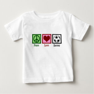Camiseta Para Bebê Futebol do amor da paz