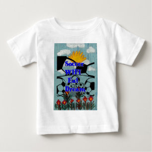 Camiseta Para Bebê Futebol WIFI Comeu Sonho - Divertido Impressão de