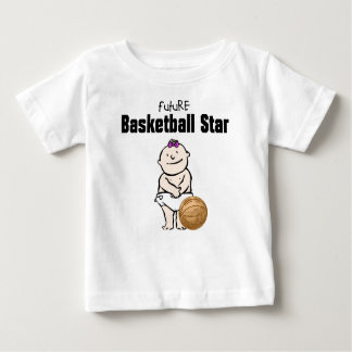 Camiseta Para Bebê Futura t-shirts de menina de basquete