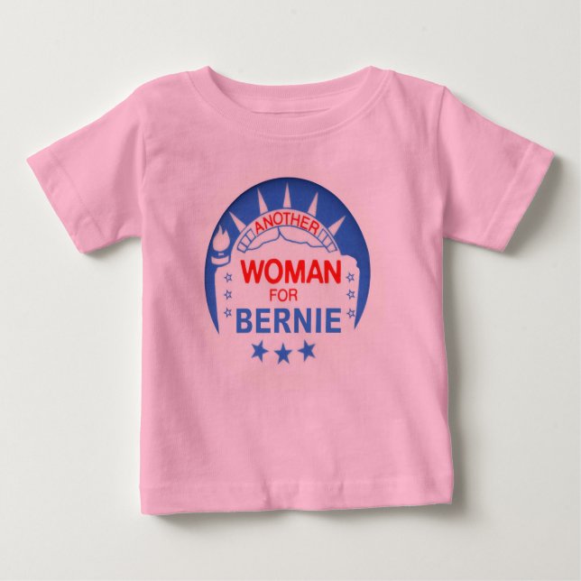 Camiseta Para Bebê Futuras Mulheres para Bernie (Frente)