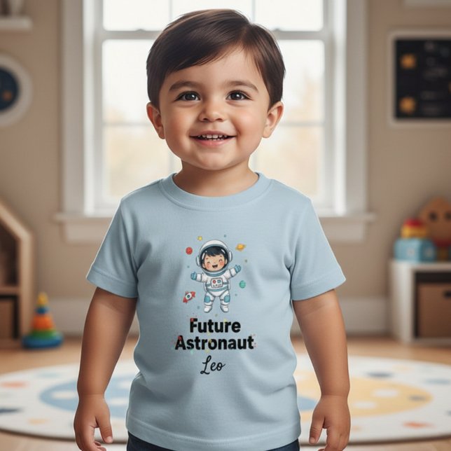 Camiseta Para Bebê Future Astronaut Personalized Toddler T-Shirt (Criador carregado)