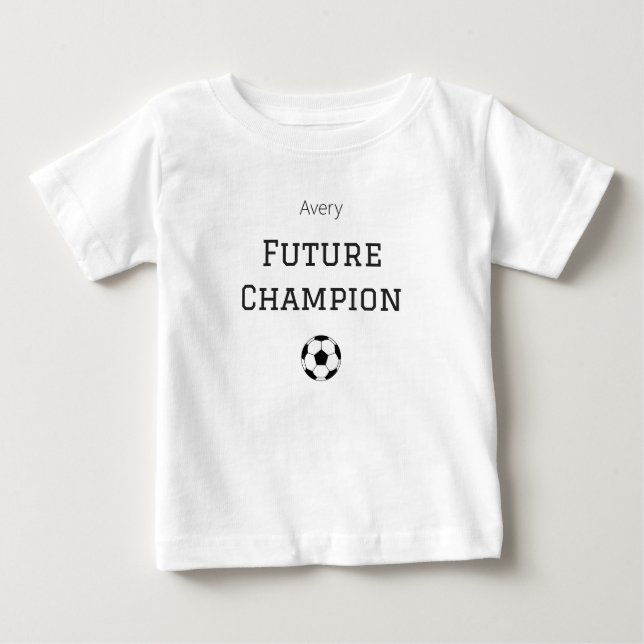 Camiseta Para Bebê Future Champion Custom Baby Name Outfit (Frente)