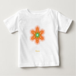 Camiseta Para Bebê Futuristic Neon Glow Flower Graphic