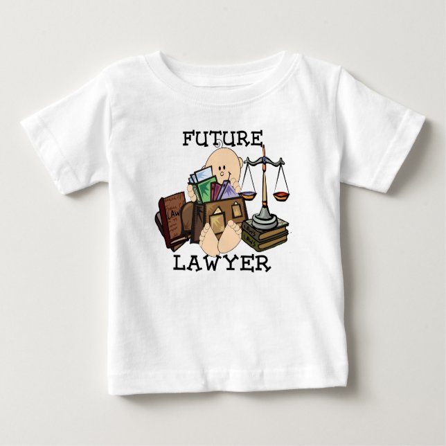 Camiseta Para Bebê Futuro Advogado (Frente)