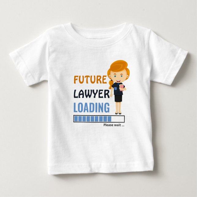 Camiseta Para Bebê Futuro Advogado Carregando Toddler Primeiro Aniver (Frente)