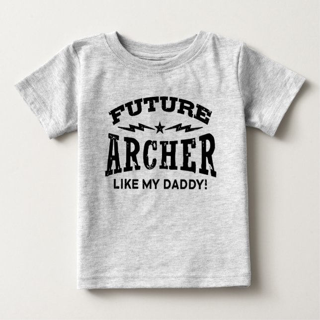 Camiseta Para Bebê Futuro Archer Como Meu Pai (Frente)