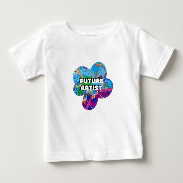 Camiseta Para Bebê Futuro Artista Crianças T-Shirt (Frente)
