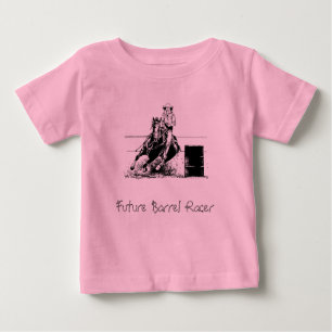Camiseta Para Bebê Futuro Barrel Racer