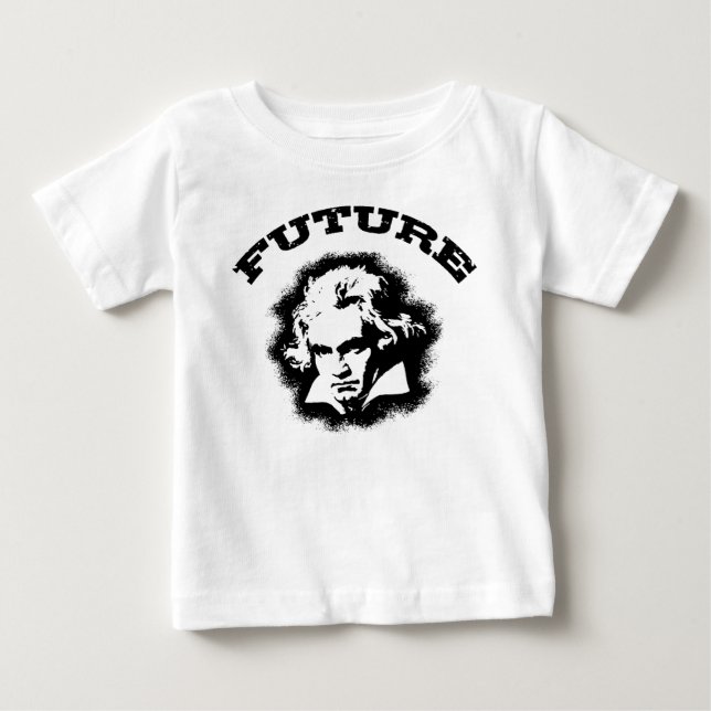 Camiseta Para Bebê Futuro Beethoven (Frente)