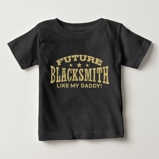 Camiseta Para Bebê Futuro Blacksmith Como Meu Pai (Frente)