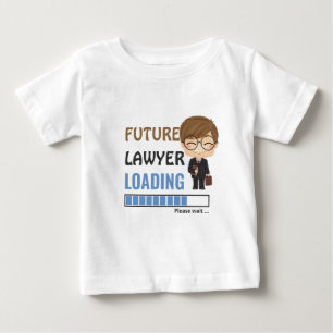 Camiseta Para Bebê Futuro Carregamento de Advogados Criança Primeir