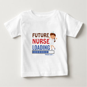 Camiseta Para Bebê Futuro Carregamento de Enfermeiros Primeira Fest