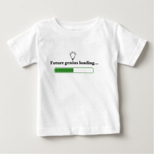 Camiseta Para Bebê Futuro carregamento do gênio - tecnologia e conhec