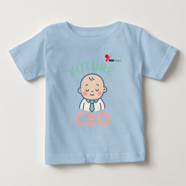 Camiseta Para Bebê "Futuro CEO" Lindo Bebê Chefe Executivo (Frente)