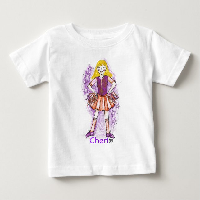 Camiseta Para Bebê Futuro Cheerleader da América! (Frente)