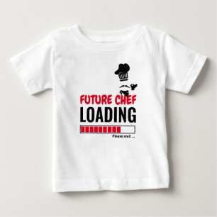 Camiseta Para Bebê Futuro Chef Carregando Na moda Engraçado Menino Pe