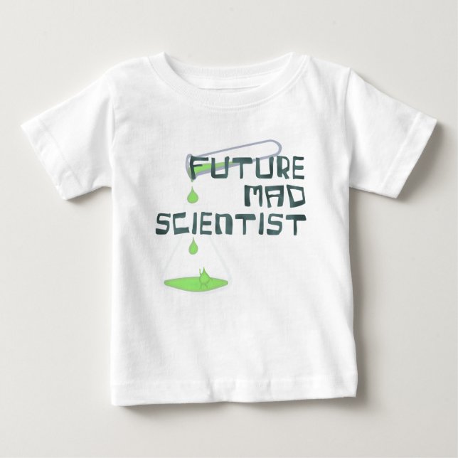 Camiseta Para Bebê Futuro Cientista Louco (Frente)