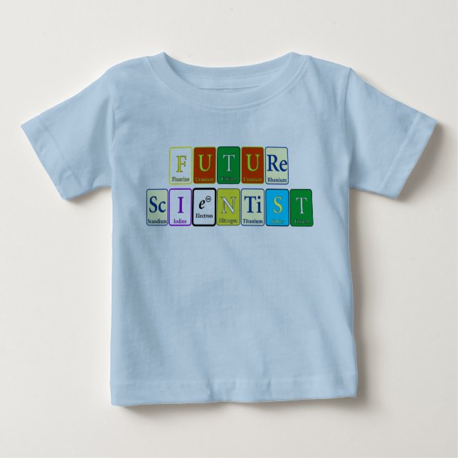 Camiseta Para Bebê Futuro Cientista Romper (Frente)