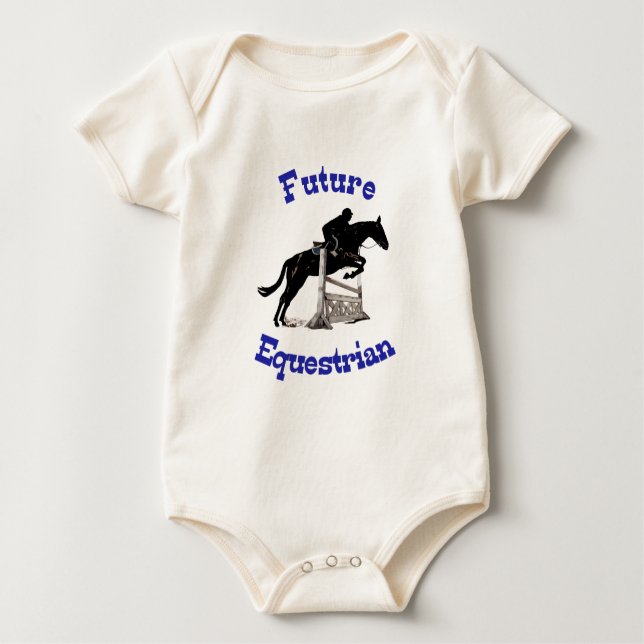Camiseta Para Bebê Futuro Criança Equestre (Frente)